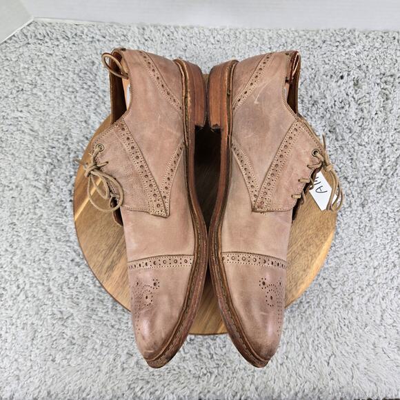 Allen Edmonds Mens 14D Bainbridge Brown Leather Cap Toe Brogue Medallion Oxford main image 10